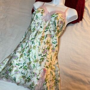Victoria's Secret Floral Chemise with Lavender Lace
